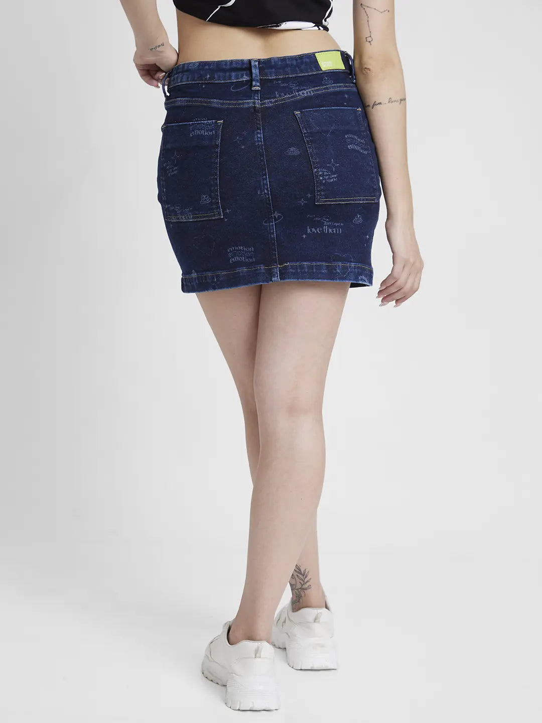 Buy SweatyRocks Women's Casual Long Denim Skirt High Rise A Line Raw Hem Jean  Skirts, Plain Blue, L at Amazon.in